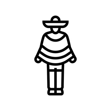 latino man line icon vector. latino man sign. isolated contour symbol black illustration