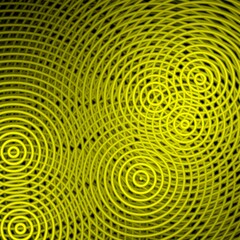 Yellow golden circular abstract background with circles