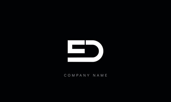 ED, DE Abstract Letters Logo Monogram