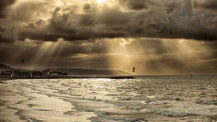 kitesurf, Grande plage de Trouville-sur-mer
