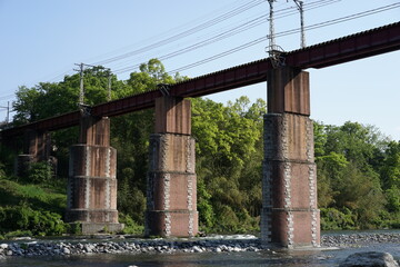 Train bridge in CHICHIBU