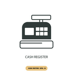 cash register icons  symbol vector elements for infographic web