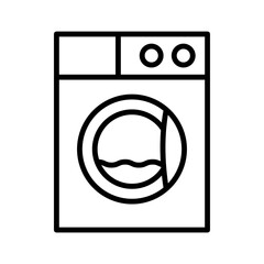 Washing machine icon. Home electric appliance. Housework.