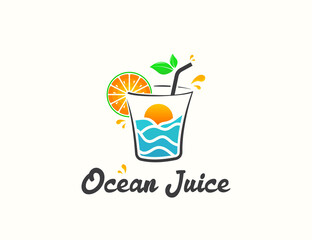 Ocean juice logo design