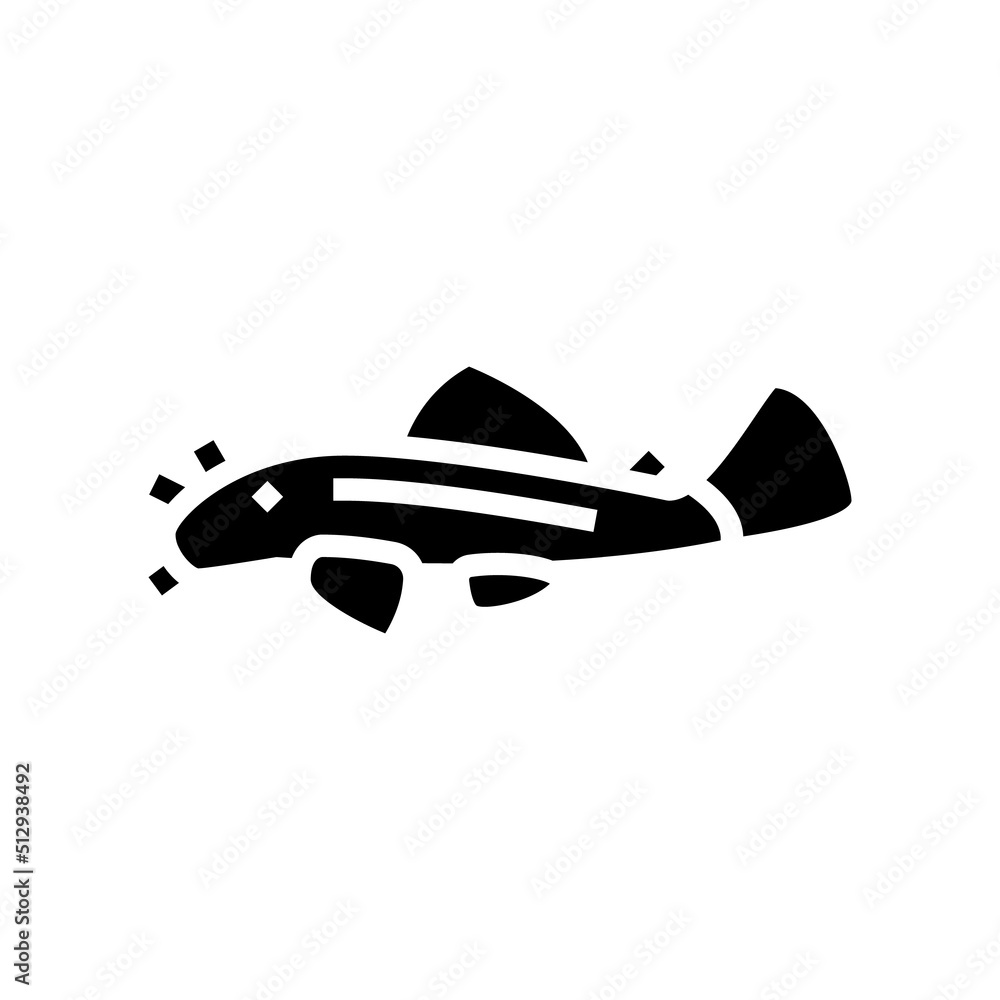 Wall mural bristlenose pleco glyph icon vector. bristlenose pleco sign. isolated symbol illustration