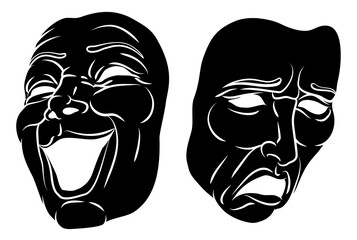 Theater Or Theatre Drama Comedy And Tragedy Masks