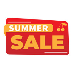 Summer bright stickers of discounts and sales. Vector