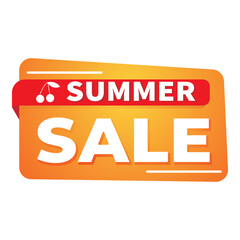 Summer bright stickers of discounts and sales. Vector