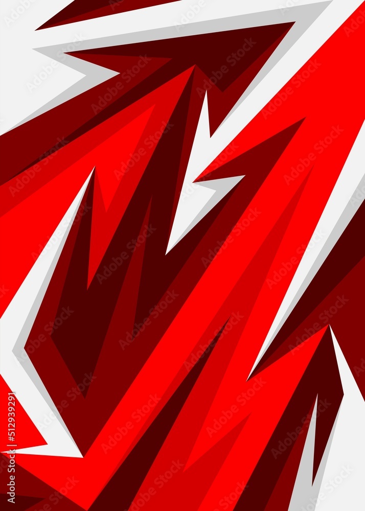 Poster abstract background with colorful sharp, zigzag and arrow pattern