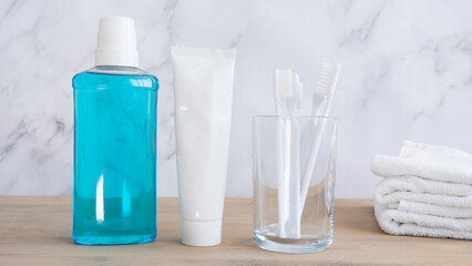 Daily oral care products: toothpaste, mouthwash and toothbrushes