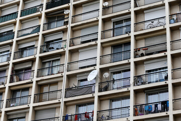 Downtown Marseille buildings. France. 12.06.2017