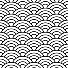 seamless pattern with japan waves