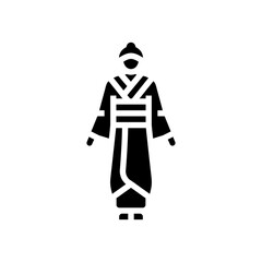 geisha woman glyph icon vector. geisha woman sign. isolated symbol illustration