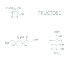 Fructose molecular skeletal chemical formula.	
