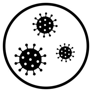 Coronavirus Viren Icon im Kreis