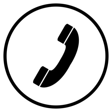 Telefon Hotline Icon im Kreis