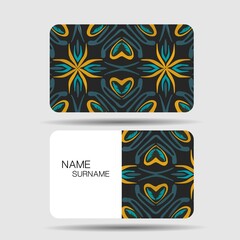 Business card design for contact colorful. Editable vector design. illustration EPS10