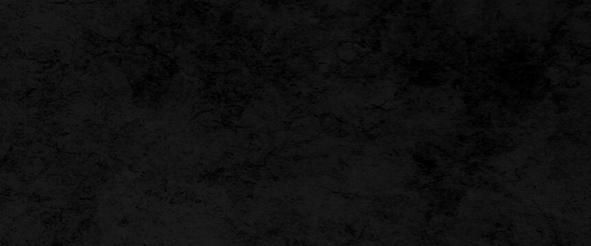 Black stone concrete texture background anthracite panorama. Panorama dark grey black slate background or texture, vector black concrete texture. stone wall background. © Grave passenger