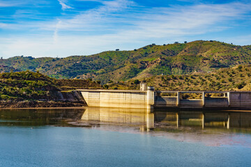 Casasola Dam in Andalucia, Spain