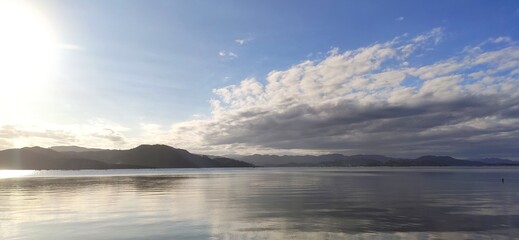 lake and mountains