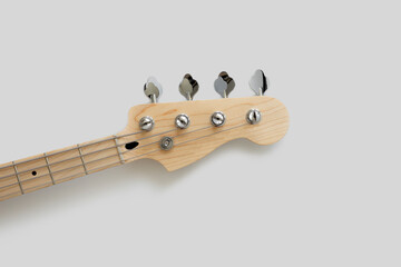 Bass guitar isolated on white background.