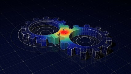 Static Structural simulation of 3D airfoil subjected to lift and drag force. Nonlinear analysis done by mechanical engineer showing total deformation and stress distribution.