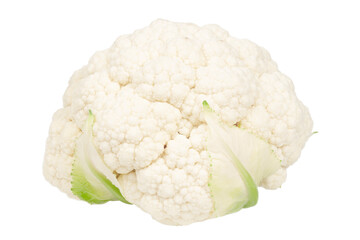 Cauliflower on white background, fresh vegetable.