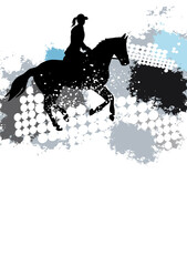 Riding sport graphic for use as poster and flyer.