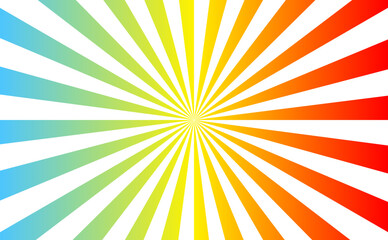 Obraz premium Vintage colorful blue yellow red gradient sunburst background banner. Template for presentation, social media, creative studio, mockup