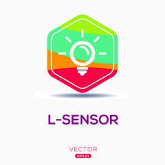 Creative (L-sensor) Icon, Vector sign.