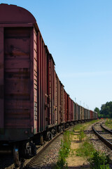 Obraz premium freight train on railway