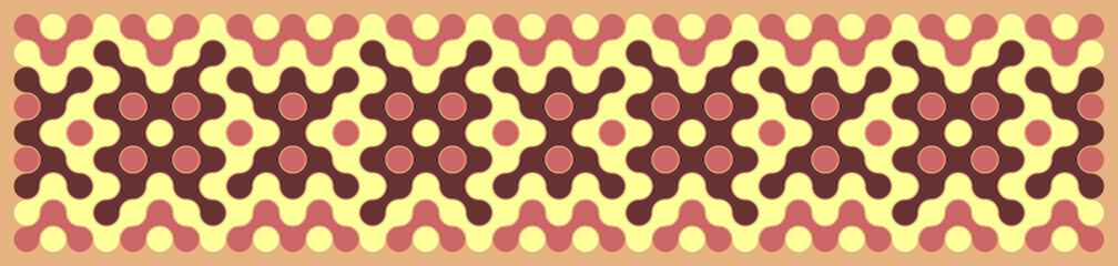 Multicolor truchet tiling connections illustration