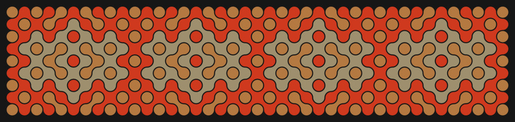 Multicolor truchet tiling connections illustration