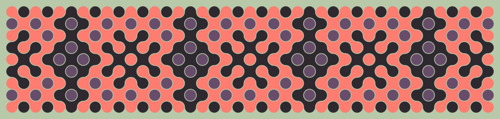 Multicolor truchet tiling connections illustration