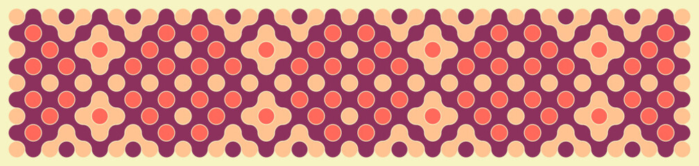 Multicolor truchet tiling connections illustration