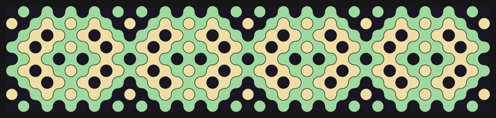 Multicolor truchet tiling connections illustration