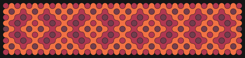 Multicolor truchet tiling connections illustration