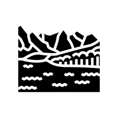 banff national park glyph icon vector. banff national park sign. isolated symbol illustration
