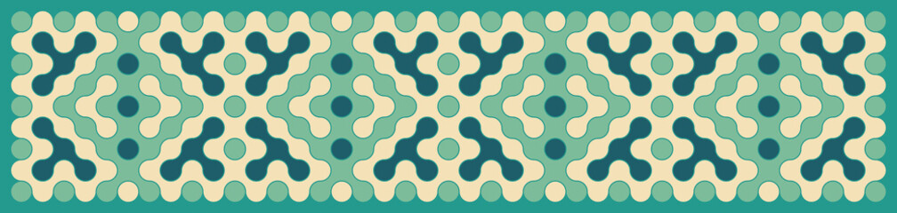 Multicolor truchet tiling connections illustration