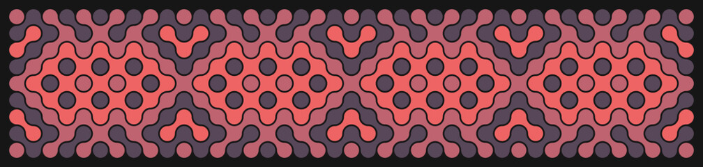 Multicolor truchet tiling connections illustration