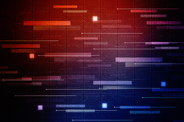 2d illustration Abstract futuristic electronic circuit technology background