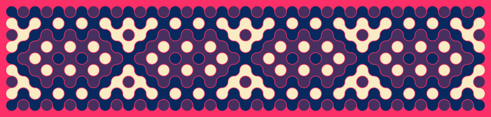 Multicolor truchet tiling connections illustration