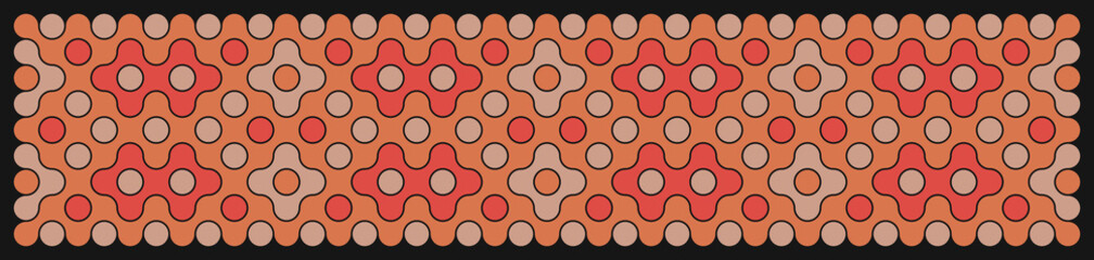 Multicolor truchet tiling connections illustration