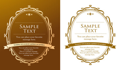 高級感のあるバロック調のフレーム	
