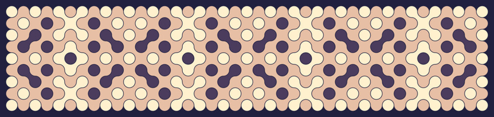 Multicolor truchet tiling connections illustration