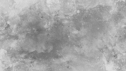 Monochrome gry and white ink effect watercolor. Abstract grunge grey shades watercolor background. Smeared gray aquarelle painted paper textured. Silver ink and watercolor textures on white paper.