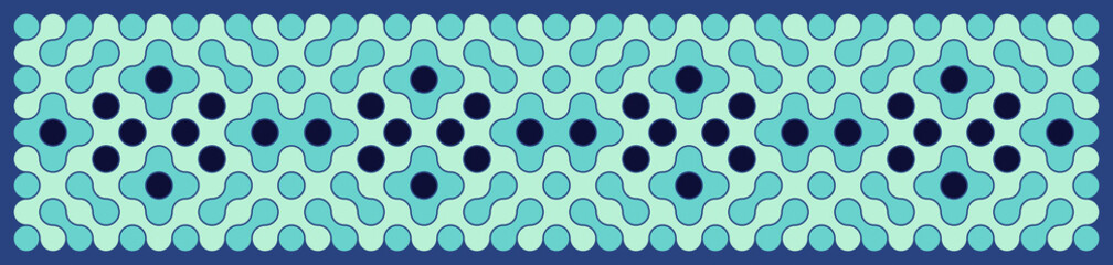 Multicolor truchet tiling connections illustration