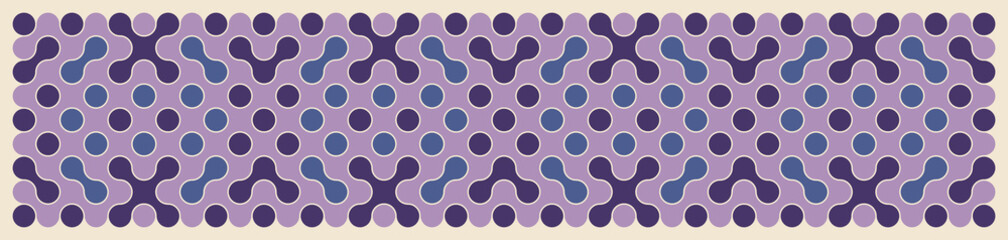 Multicolor truchet tiling connections illustration