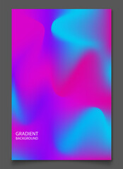 Colorful gradient template. Social media stories and post creative vector template. Design template for poster flyer brochure cover.