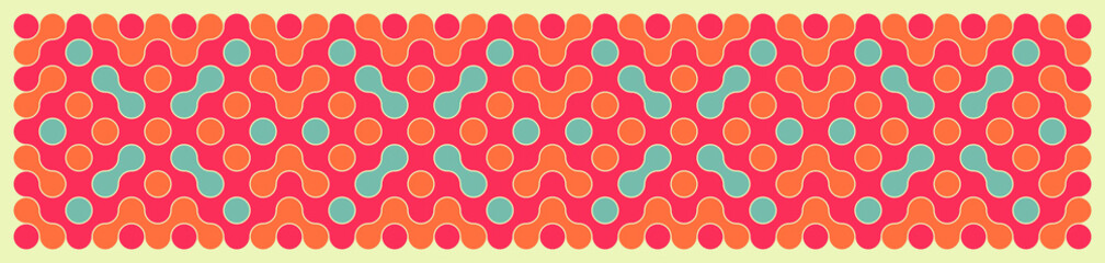 Multicolor truchet tiling connections illustration